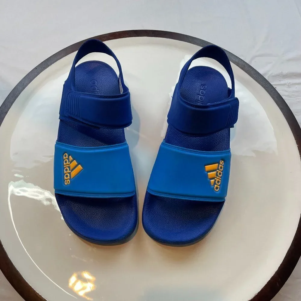 Adidas Kids Adilette Sandals Blue Sz 6